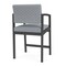 Lesro Lenox Steel Hip Chair Metal Frame, Charcoal, RS Fog Upholstery LS1161 - alternate 2